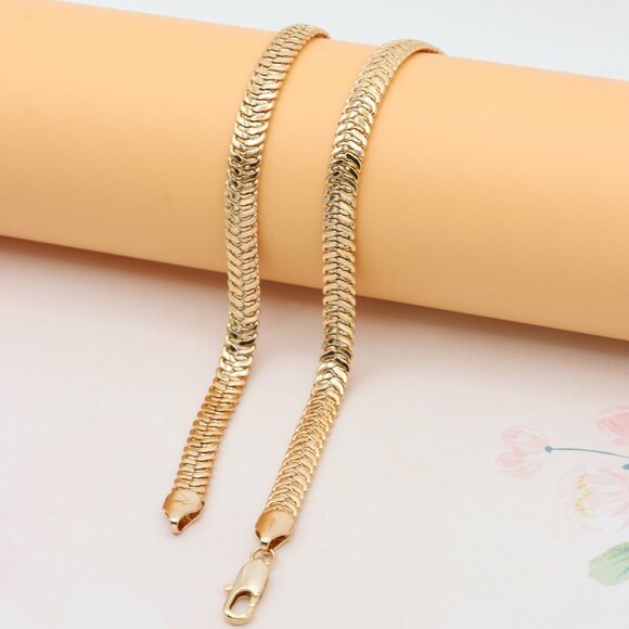 Thick Rose Gold Chain Necklace Elegant Bold Design, XPNL0282 - Picture 10 of 12